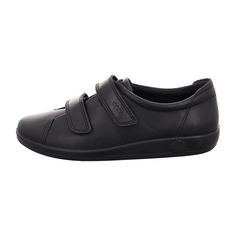 Discover the perfect blend of style and comfort with the Ecco Soft 2.0 Women's Black Leather Sneakers. Crafted from high-quality leather, these sneakers offer unbeatable comfort and durability. The sleek black design makes them versatile for any outfit, making them ideal for young adults who need stylish yet practical footwear for every day. Benefit from the lightweight feel and supportive cushioning that makes walking or standing a pleasant experience, all day long. Slip-resistant Low-top Leather Shoes, Black Slip-resistant Leather Shoes, Black Low-top Walking Shoes With Leather Footbed, Modern Black Walking Shoes With Ortholite Insole, Comfortable Black Leather Shoes With Removable Insole, Modern Leather Slip-resistant Sneakers, Comfortable Black Leather Sneakers, Comfortable Black Leather Walking Shoes, Black Low-top Leather Shoes With Cushioned Footbed