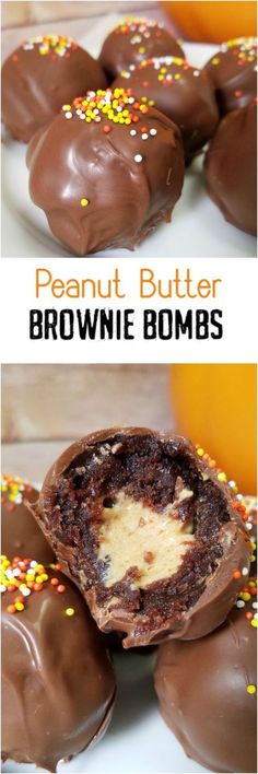 Peanut Butter Brownie Bombs by Rumbly in my Tumbly Brownie Peanut Butter, Peanut Butter Brownie, Resep Brownies, Peanut Butter Desserts, Peanut Butter Brownies, Oreo Dessert, Peanut Butter Recipes, Cookies Recipes, Brownie Mix