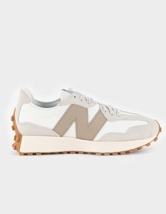 NEW BALANCE 327 Womens Shoes - WHITE COMBO | Tillys Womens New Balance Shoes New Balance, Womens New Balance Sneaker, Trendy New Balance Sneakers, Womens New Balance Shoes, New Balance 327 Neutral, Woman’s New Balance Sneakers, New Balance 327 Ivory, Shoes Storage Ideas, New Balance 327 Shoes