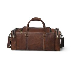 Trustpilot A leather travel duffle bag that is trendy, unique, and classy is a perfect match for your adventurous trips this leather duffle bag has four big pockets on the exterior with two buckles. This leather duffle bag is made of genuine goat leather which gives it a rustic look which is for everyone who is looking for something heavy-duty but with good looks. This leather bag has three compartments, one big compartment for all your clothes and shoes, and two small compartments with a zipper Brown Oiled Leather Duffle Bag For Travel, Brown Oiled Leather Travel Bag, Rugged Leather Travel Bag For Overnight Trips, Rugged Brown Duffle Bag With Large Capacity, Rugged Leather Rectangular Duffle Bag, Rugged Leather Duffle Bag For Travel, Rugged Brown Travel Bag For Overnight Trips, Rugged Leather Duffle Bag, Brown Leather Travel Bag For Adventure