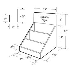 an open drawer with measurements for the bottom