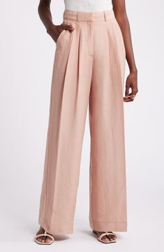 Nordstrom Pleated Wide Leg Pants | Nordstrom Pants Nordstrom, Pleated Wide Leg Pants, Pants Tailored, High Waist Wide Leg Pants, Brown Fits, Astr The Label, Affordable Wedding, Pleated Pants, Wide Legs