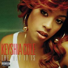 keyshia cole the way it is album cover with red hair and gold hoop earrings