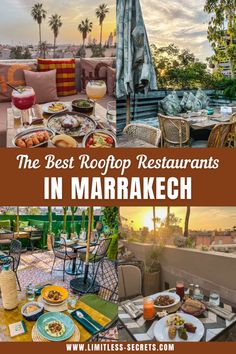 the best rooftop restaurants in marraket, morocco with text overlaying it