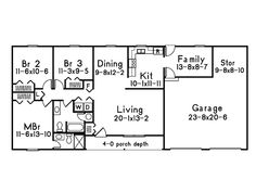 the floor plan for a two bedroom, one bathroom apartment with an attached living area