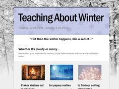 A school newsletter template to help with your December Newsletter to parents and faculty on how you teach kids about the winter season! Check out the school newsletter for resources and educational ideas you can share in your next school communication! Happy Winter, Teach Kids, Winter Holiday, Winter Holidays, Winter Season