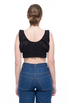 Get ready for summer with this adorable Bella Bralette Top! Featuring a vintage-inspired design, this little bralette pairs perfectly with skirts, denim, and trousers. The elastic neckline and armholes, along with smocking under the bust, make it a comfortable fit for everyone. Available in White, Black, and playful Pink and Blue Gingham patterns.