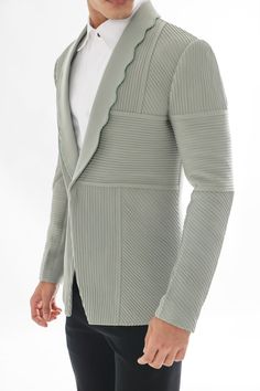 Buy Green Jacket And Pant Terrycott Suit Fabric Stripe Pattern Tuxedo With For Men by Paarsh Online at Aza Fashions. Blazer Designs For Men, Blue Blazer Outfit Men, Abaya Inspiration, Mens Pants Fashion Casual, Gents Suits, Blue Blazer Outfit, Md Fashion, Indian Wedding Clothes For Men, Boys Kurta Design