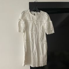 Sea Ny White Embroidered Dress Size 2 - Worn Two Times White Embroidered Mini Dress For Daywear, White Embroidered Dress, Sea New York, New York Dresses, Sea Ny, York Dress, Embroidered Dress, Colorful Dresses, Color White