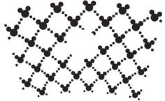 an image of mickey mouse heads in the shape of squares on a white background illustration