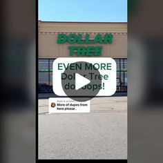 a dollar tree ad on the front of a store