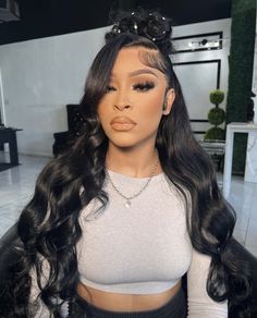 Prom Hairstyles Quick Weave, Prom Hair Black Women, Prom 2k24, Sweet 16 Hairstyles, Cute Prom Hairstyles, Girly Tingz, Hairstyles 2024