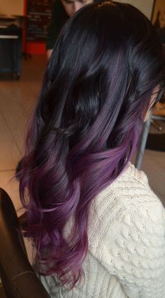 Purple Balayage Hair, Rose Brown Hair, Biolage Hair, Brown Ombre Hair Color, Best Ombre Hair, Underlights Hair, Dark Purple Hair