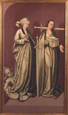 St Dymphna, Saint Lucy, Classical Art Memes, St Agnes, Art Memes, Medieval Art, Classical Art, Swords