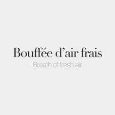 the words bouffe d'air frais written in black on a white background