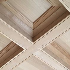 the ceiling is made up of wood planks