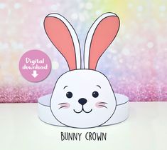 the bunny crown is made out of paper