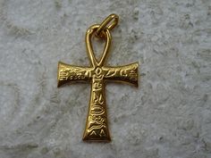 Religious antique vermeil gold plated Greek Byzantine crucifix pendant cross pectoral cross rosary necklace cross. Measures: 0,75 x 1,11 inches ( 2,71 x 2,82 cm ) I bought the cross on a brocante ( flea market ) in France. I deliver all over the world. Registered shipping is possible. If you haven't Paypal, you can pay by bank transfer. I have a lot of this crosses. If you have a question feel free to ask. Please take also a look at my other items for sale. Gold Cross Jewelry For Blessing, Gold Cross Jewelry For Blessing Occasion, Gold Symbolic Crucifix Jewelry And Charms, Handmade Gold Spiritual Cross Necklace, Antique Gold Cross Pendant Necklace, Gold Cross Pendant Jewelry For Blessing, Antique Gold Jewelry For Blessing, Antique Gold Jewelry For Blessing Occasions, Symbolic Engraved Crucifix Jewelry