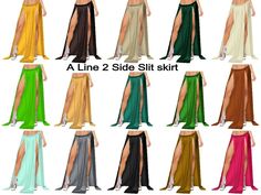 Belly Dance Skirt, Dance Women, Split Skirt, Dance Skirt, Belly Dancers, Flared Skirt, Skirt Pattern, Types Of Skirts, Belly Dance