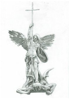 St Michael Tattoo, Saint Tattoo, Catholic Tattoos, Heaven Tattoos