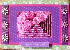 a close up of a card with flowers on the front and bottom, along with words that read special vor you