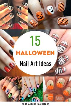 Kids Halloween Nails Short, Nail Art Designs October, Cute Easy Diy Halloween Nails, Easy Ghost Nails Diy, Manicure Ideas Halloween, Halloween Nails At Home Easy, Halloween Nails Kids Easy, Halloween Nail Art Easy Simple, Halloween Nail Designs For Kids