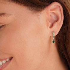 Designed with elegance in mind, these stunning green earrings are a dream come true. Simple, elegant, and the perfect pop of color to any look. Gold-plated or silver plated Cubic zirconia crystal Size: 0.8in x 0.5in Hinged hoop closure Hypoallergenic, lead & nickel free If you aren't in LOVE with your purchase, please let us know within 30 days of receiving your item, and you'll receive a stress-free refund. Small Earrings Studs, A Dream Come True, Jewelry Ring Box, Green Crystal, Green Earrings, Simple Elegant, Jewelry Business, Green Crystals, Gold Hoop