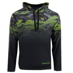 TrueTimber DropShot Gradient Hoodie-Caiman Flash/Carbon Size: 2XL.  Color: Black.  Gender: unisex.  Age Group: adult. Black Long Sleeve Hoodie For Outdoor Activities, Black Long Sleeve Hoodie For Outdoor, Black Hooded Sweatshirt For Outdoor Activities, Black Hoodie For Outdoor Activities, Camouflage Long Sleeve Hoodie For Outdoor Activities, Green Moisture-wicking Sweatshirt For Winter, Black Fleece Outdoor Tops, Black Fleece Tops For Outdoor, Casual Camouflage Hoodie For Outdoor Activities