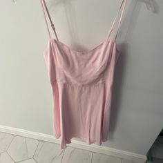 Brand New And Never Worn. Fun And Fresh Mini Babydoll Dress. Very Comfortable/Flattering Style. Such A Beautiful Light Baby Pink Color. Pink Fitted Slip Sundress, Pink Fitted Sundress, Pink Fitted Sundress For Date Night, Flirty Pink Mini Dress For Daywear, Pink Spaghetti Strap Dress With Lining, Pink Spaghetti Strap Dress For Daywear, Pink Spaghetti Strap Day Dress, Pink Spaghetti Strap Lined Dress, Pink Dress With Spaghetti Straps, Lined