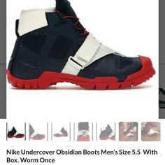 New In Box. I Have Tried Them In But Never Worn. Nike Undercover Obsidian Boots. Men’s Size 5.5. I Bought New From Stock X. Over A Yr Ago Nike Undercover, Shoes Nike, Men's Nike, Boots Men, Nike Men, Nike Shoes, Men's Shoes, Shoe Boots, Character Design