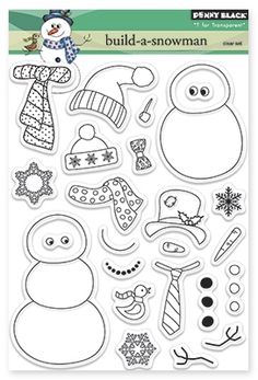 the penguin and snowman stamp set