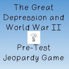 US History High School: Jeopardy Game, 1920's-1940's Recap -- Use this as a recap before a test to help students review key events and concepts from the Great Depression and World War II. This game should take students about 60 minutes to complete and the slides automatically black out what questions have already been answered! This is excellent for benchmark and test review History Games, Jeopardy Game, Class Activity, School Jobs, Vocational School, What Questions, 11th Grade, Trade School, History Teacher