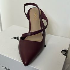 Elegant Heel Chic Synthetic Ankle Strap Court Shoes, New Heels, Elegant Heels, Aldo Shoes, Color Purple, Shoes Women Heels, Shoes Heels, Size 7, Women Shoes