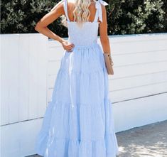 Summer Women Maxi Dress Sundress Sleeveless Spaghetti Strap · Shop Zola · Online Store Powered by Storenvy Vacation Dresses Beach, Long Striped Dress, Relaxed Outfit, Vacation Dress, Resort Dresses, Striped Maxi, Halter Maxi Dresses, Striped Maxi Dresses, Tiered Maxi Dress