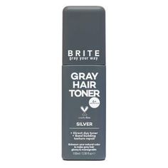 Brite Gray Hair Toner Color Touch Up System - 3.38 Fl Oz : Target Color Rinse On Gray Hair, Gray Hair Toner, Soften Gray Hair, Peptide Bond, Salt And Pepper Hair, Target Beauty, Hair Gloss, Hair Toner, Super Hair