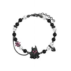 Description:Black and White Little Ghost BraceletSpecifications:Material: copper, rhinestone, cubic zirconia, enamel, artificial pearl, silverColors: Black/WhiteSize: 16.5 cm + 5 cm extWeight: 11.9 g/pc This adorable Black and White Little Ghost Bracelet is the perfect accessory for any ghost lover. Its unique design features a playful ghost charm, adding a touch of whimsy to any outfit. Made with high-quality materials, this bracelet is both stylish and durable. 👻🖤 Ghost Bracelet, Bracelet Y2k, Y2k Black And White, Sanrio Fashion, Little Ghost, Kawaii Sanrio, Black And White Color, Y2k Black, Stylish Outfit