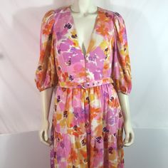 Stunning Linen Blend Dress By Nicolas. Size 8, P To P Measures 17.5”, Waist, 30”, And Full Length From Shoulder To Hem, Approximately 53.5”. 3/4 Sleeves, Belt, Side Pockets, Keyhole Back. Also, Semi Lined In Cotton-Back Zip. So Beautiful And Very High Quality. Nwt Chic Pink Mid-length Mini Dress, Spring Lined Midi Dress, Pink Mid-length Mini Dress For Summer, Pink Mid-length Maxi Dress For Spring, Pink V-neck Midi Dress For Daywear, Pink Mid-length Dress For Garden Party, Mid-length Spring Dress, Lined, Pink Knee-length Midi Dress For Daywear, Multicolor Lined Midi Dress For Spring