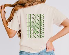 Step up your tennis game in style with our Comfort Colors® tennis t-shirt! This shirt is designed for comfort on and off the court. Featuring a stylish tennis graphic, it's the perfect way to showcase your love for the game. Whether you're warming up for a match or hanging out with friends, this shirt will keep you looking sharp. Get yours today and elevate your tennis wardrobe to the next level! How to Order *Select size  Shipping & Production Time *Free Shipping, 4-11 business days Product Details  *Comfort Colors® oversized boxy t-shirt  *100% ring-spun cotton fabric *Feels soft, while the boxy fit with the slightly cropped, seamless body adds that signature oversized look Care Instructions *Machine wash: cold (max 30C or 90F); Non-chlorine: bleach as needed; Tumble dry: low heat; Iron, Tennis Graphic, Tennis Game, Tennis Tshirts, Tennis Club, Tennis Clubs, Tennis Shirts, Product Ideas, Warming Up, Club Shirts