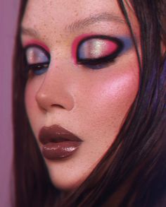 Maximalist Makeup, Editorial Makeup Looks, Matte Eye Makeup, Mekap Mata, 20 Makeup, Punk Makeup, Face Art Makeup