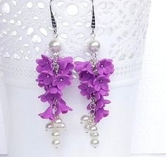 Lilac flower earring - Purple flower earring - Polymer clay earring - Gift for her Gift for women Description: material is polymer clay, care is respect, length is 3.15 inches. Gift for her Gift sister Mothers day gift Flower-shaped Polymer Clay Earrings With Ear Wire, Flower Shaped Polymer Clay Earrings With Ear Wire, Flower-shaped Polymer Clay Earrings, 3d Flower Earrings In Polymer Clay, Purple Flower-shaped Polymer Clay Earrings, 3d Flower Polymer Clay Earrings, Purple Flower Polymer Clay Earrings, Lilac Jewelry, Sister Mothers Day