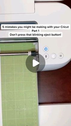 a video demonstrating how to use a cricut machine