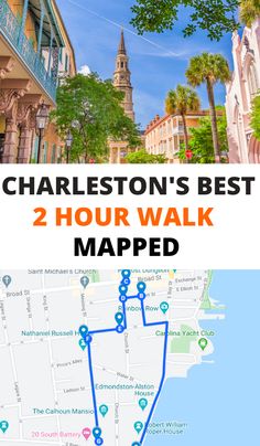 charleston's best 2 hour walk map