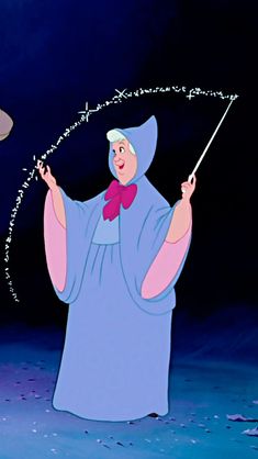 an animated character holding a wand in her hand