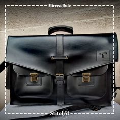 The Neil Bag is created to fit your 17-inch laptop, and all its accessories, with plenty of room to spare.  It is handmade out of high-quality leather and can be worn as a backpack or briefcase. For a personalized bag of your own drop me a message! It is a very sophisticated briefcase that can be converted into a backpack or briefcase or messenger, will fit a 17-inch laptop, DIMENSIONS:   46cm/31cm/16 cm  18.11 / 12.20 / 6.29 inch     This product belongs to me as a design and creation. ✰All the bags and accessories are made in my Stitch'D home workshop in Oradea, Transylvania - Romania - not in a factory. School Satchel Briefcase With Laptop Sleeve, School Briefcase With Laptop Sleeve And Satchel Shape, Leather Backpack With Case For Everyday Use, Classic Laptop Bag With Sleeve For School, Modern School Satchel With Laptop Sleeve, Classic School Laptop Bag With Sleeve, School Briefcase With Laptop Sleeve, Modern Briefcase With Laptop Sleeve For School, Modern Rectangular Briefcase For School