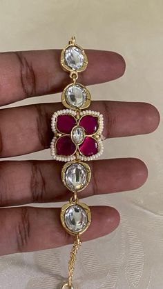 Jadau kundan bracelet Kundan Bracelet, Bracelet Indian, Boys Kurta, Goddess Dress, Kundan Earrings, Cz Earrings, Finger Rings, Antique Earrings, American Diamond