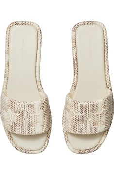 Tory Burch Double-T Leather Sport Slide Sandal (Women) | Nordstrom Tan Leather Footbed Slip-on Sandals, Classic Flat Slides For Vacation, Classic Beach Slides With Flat Heel, Classic Spring Slides With Textured Sole, Classic Slides With Textured Sole For Spring, Classic Slides With Textured Footbed For Vacation, Casual Leather Flip Flops With Woven Sole, Tan Leather Open Toe Flip Flops, Casual Tan Flip Flops For Spring