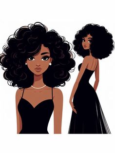 African Hair Drawing, Black Women Hairstyles Drawing, Black Curly Hair Drawing, Curly Hair Character Art, Afro Hair Drawing Reference, Black Girls Hairstyles Drawing, Curly Afro Drawing, Drawing Afro Hair, Drawing Black Hairstyles