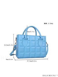 BagForLove - Square Quilted Pattern Bag Product Description Color Blue Type Square Bag Bag Size Small Strap Type Double Handle Pattern Type Quilted Style Fashionable Coating 100% Polyurethane Composition 100% Polyurethane Material PU Leather Size Chart INCH CM Strap Length Bag Length Bag Width Bag Height Handle Height 47.2 inch 8.7 inch 3.9 inch 6.7 inch 3.1 inch Strap Length Bag Length Bag Width Bag Height Handle Height 120 cm 22 cm 10 cm 17 cm 8 cm Details Pictures Similar Products h2 { text-a Casual Polyurethane Bag For Everyday Use, Blue Faux Leather Bags For Daily Use, Blue Faux Leather Bag For Daily Use, Blue Shoulder Box Bag For Errands, Blue Faux Leather Shoulder Bag, Trendy Blue Faux Leather Bag, Polyurethane Shoulder Bag For Shopping, Chic Rectangular Polyurethane Shoulder Bag, Square Shopping Bag With Adjustable Handle