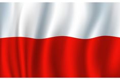 the flag of poland is waving in the wind