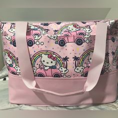 O Would Say This Is The Prettiest Among All Hello Kitty Duffle Bags Out There Today. The Size And Shade Of Pink Is Perfect. Hello Kitty Bags, Pink Duffle Bag, Kitty Clothes, Shade Of Pink, Pink Things, Kitty Stuff, Hello Kitty Pink, Duffle Bags, Pretty Makeup